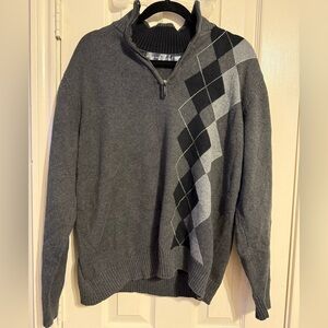 Vintage Men’s quarter zip sweater by Oscar de la renta size large